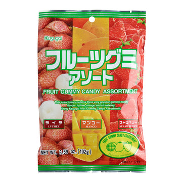 Kasugai Gummy Mix-Lychee,Mango,Strawberry (Japan)