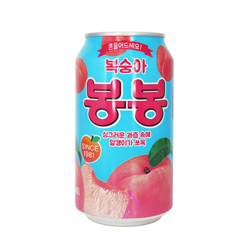 Haitai Peach Bon Bon w/ Peach Slices 340ml (Korea)