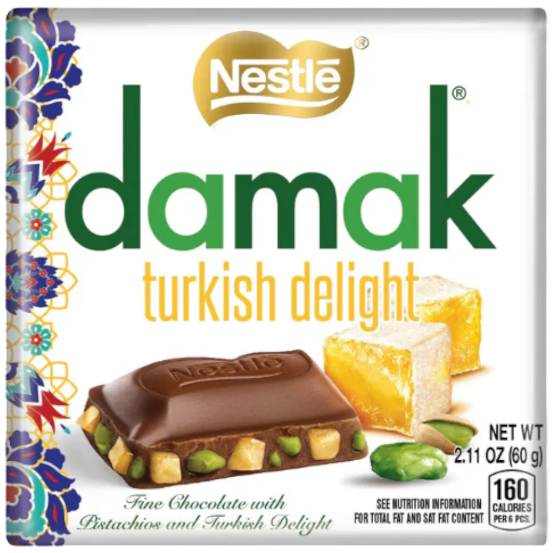 Damak Lokum Milk Chocolate with Pistachio 6pck x 60g (Turkey)