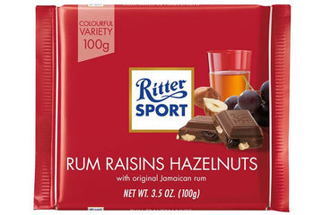 Ritter Sport Milk Rum Raisins Hazelnuts (German)