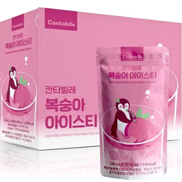Cantabile Peach Iced Tea Pouch Drink pack of 10x230ml (Korea)