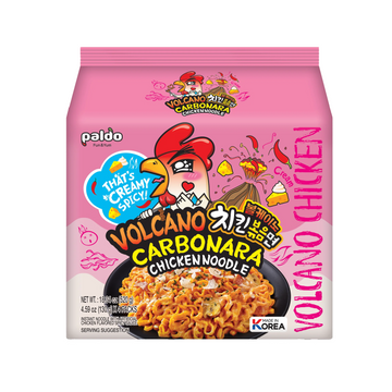 Paldo Volcano Carbonara Chicken Ramen 4pck (Korea)