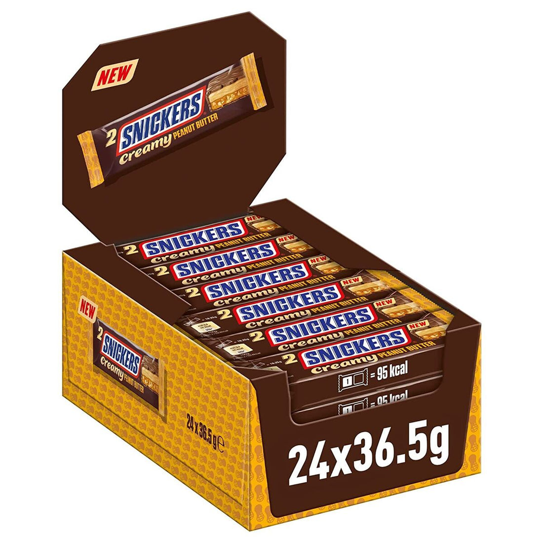 2X Snickers Creamy Peanut 24pck x 36.5g (European)