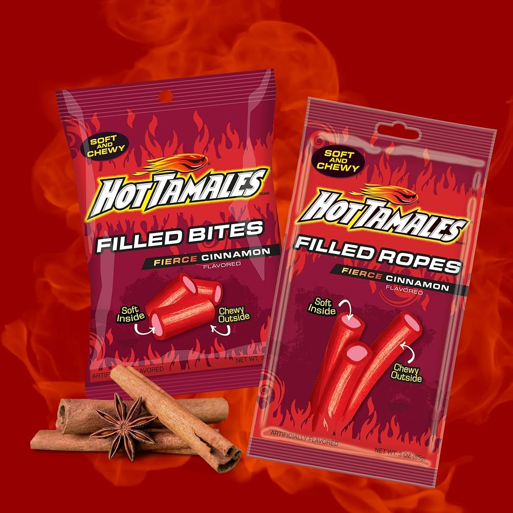 Hot Tamales Filled Ropes - Fierce Cinnamon 85g (USA)