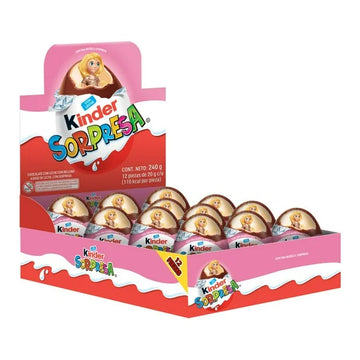 Huevito Kinder Muneca Sorpresa 12pck x 20g Mexico