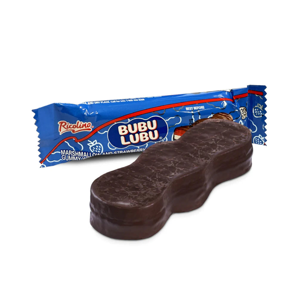 Ricolino Bubulubu Chocolate and Strawberry Marshmallow 8pck x 35g Mexico