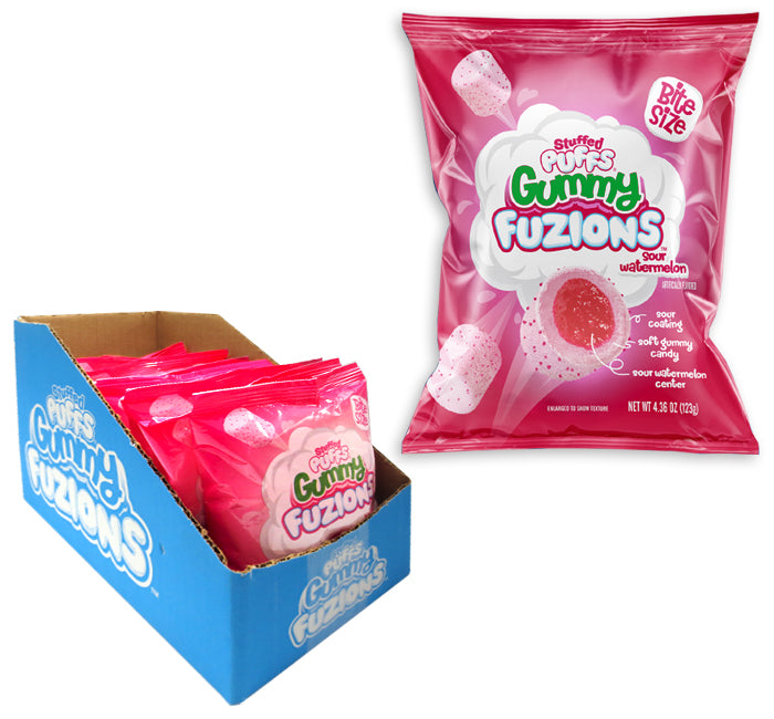 Stuffed Puffs Fuzions Gummy Sour Watermelon 123g