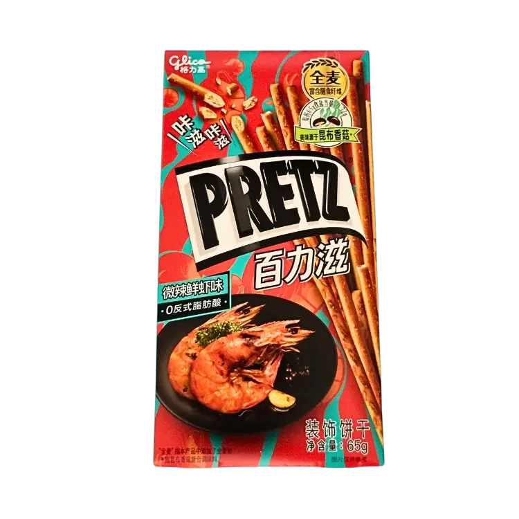 Glico Pretz Mild Spicy Shrimp Flavor 65g (China)