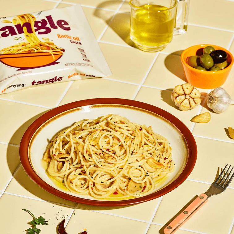 Tangle Garlic Oil Pasta 4pck (Korea)