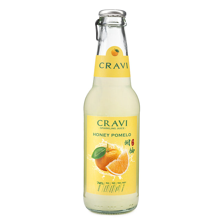 Cravi Honey Pomelo Sparkling Juice 225ml Glass (Taiwan)