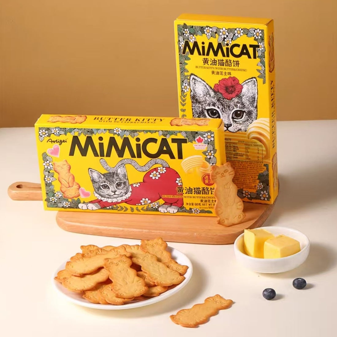 MiMiCAT Butter & Cheese Cookies 80g (China)