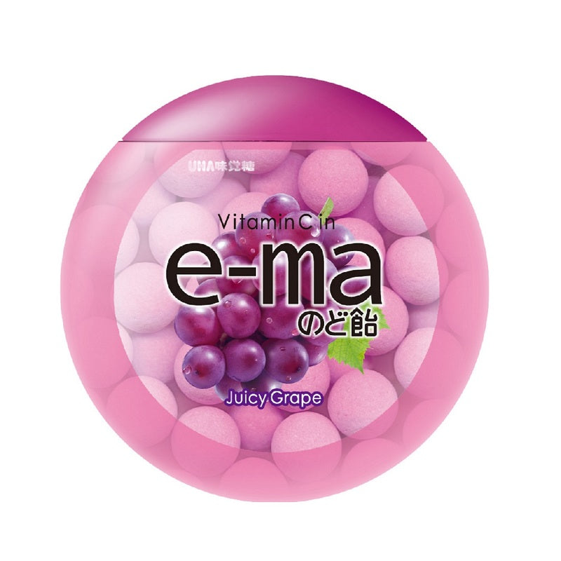 UHA E-ma Noda Ame Grape Candy Case pack of 6 (Japan)