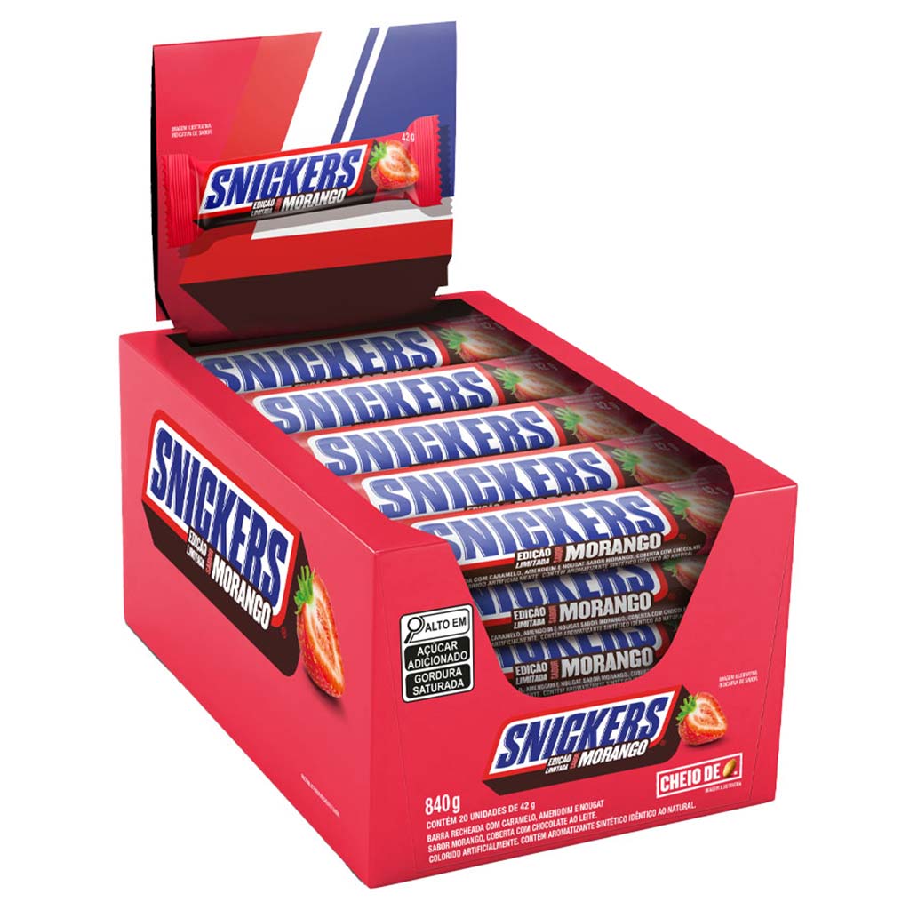 Snickers Morango Chocolate Bar 42g (Brazil)