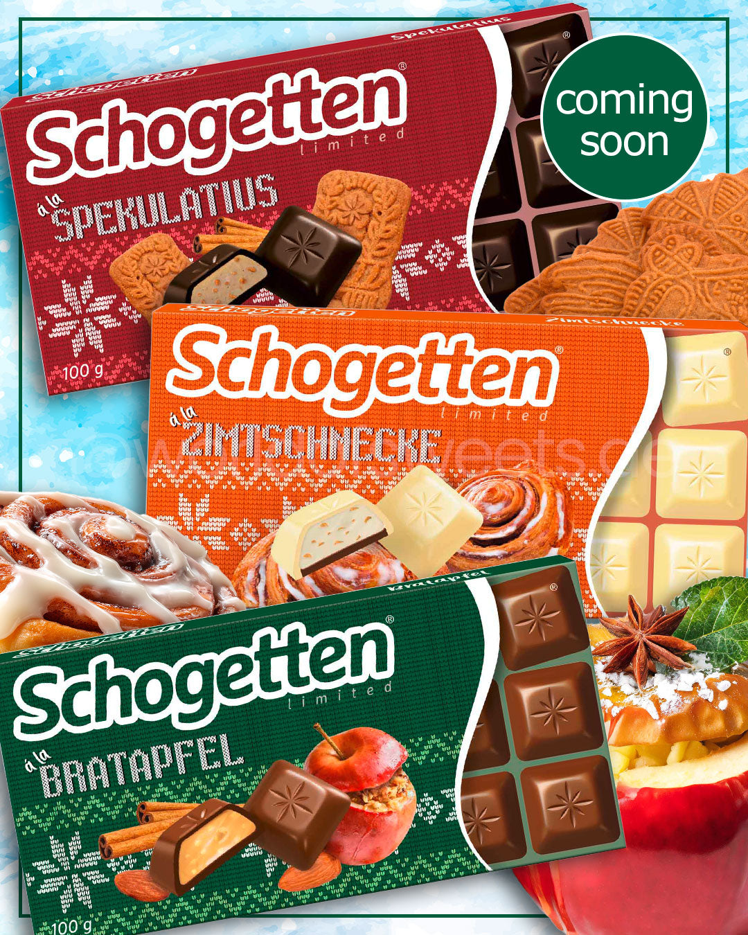 Schogetten Ginger Cinnamon Cookie Winter Edition 15x100g (Germany)