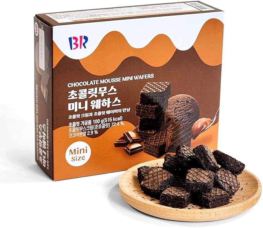 Baskin Robbins Chocolate Mousse Mini Wafers – 100g (Korea)