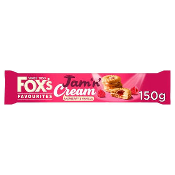 Fox's Jam'n Cream Raspberry Vanilla 150g (UK)
