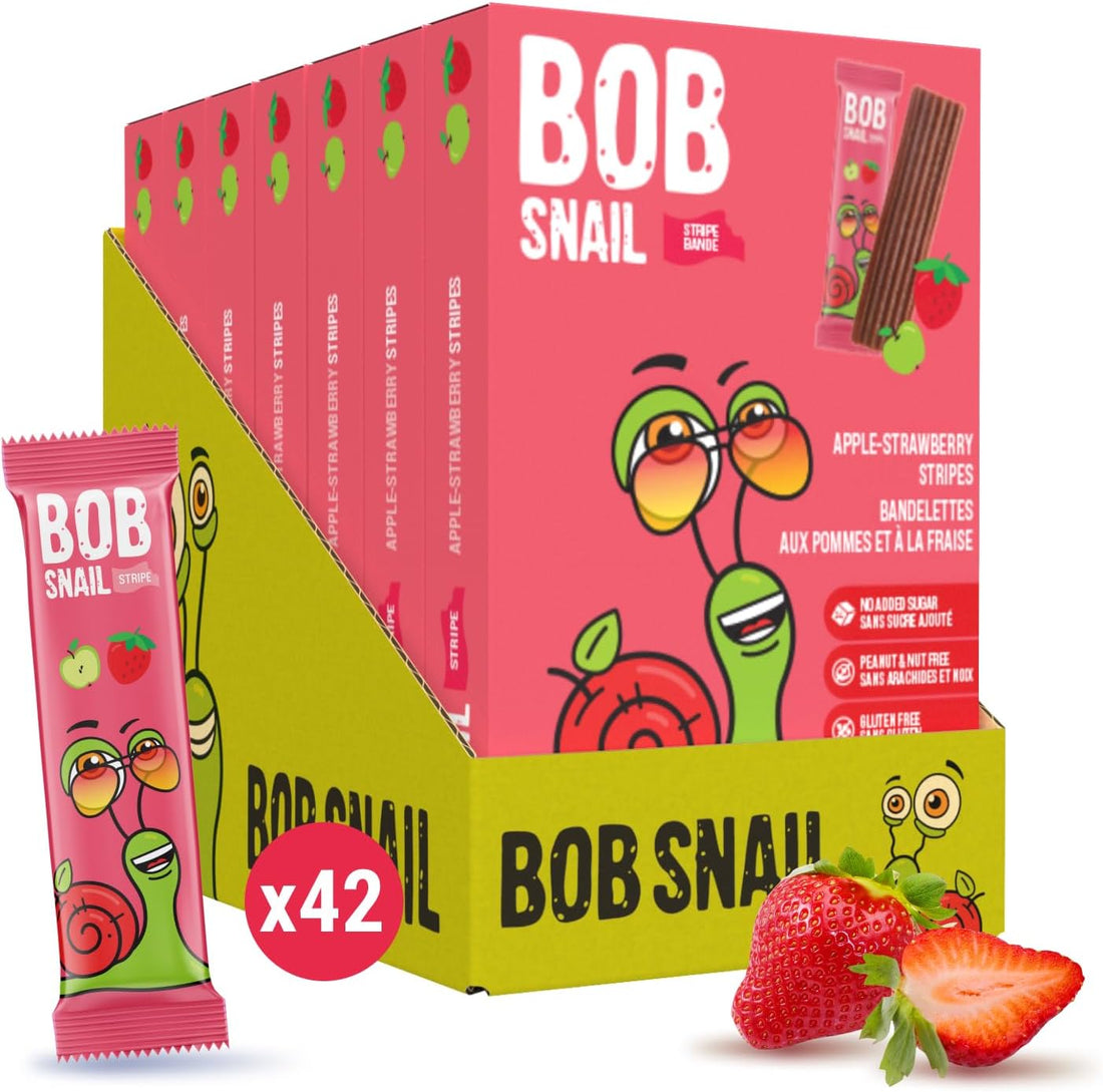 Bob Snail Fruit Stripes Apple Strawberry Pack of 7 (European)