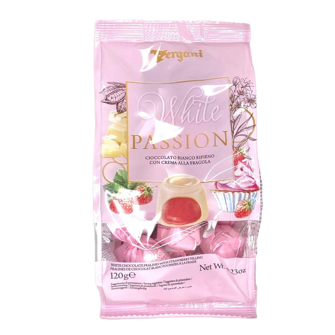 Vergani White Passion Pralines w/ Strawberry 120g (Italy)