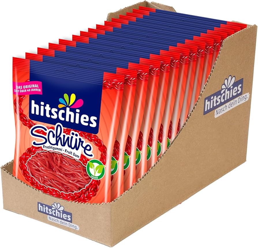 Hitschies Schnure Strawberry Strings 125g (Germany)