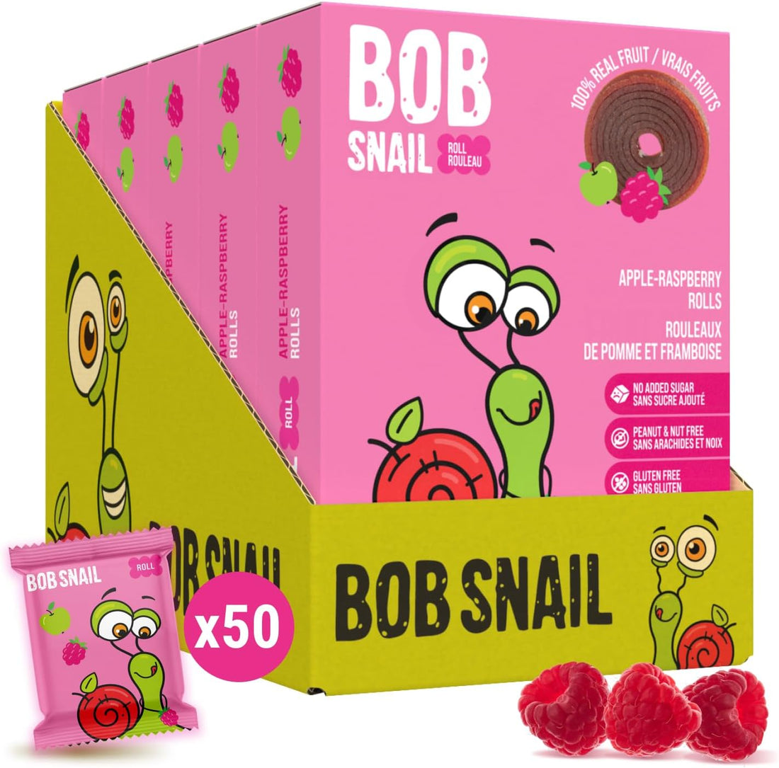Bob Snail Fruit Rolls Apple Raspberry Box of 5x100g (European)