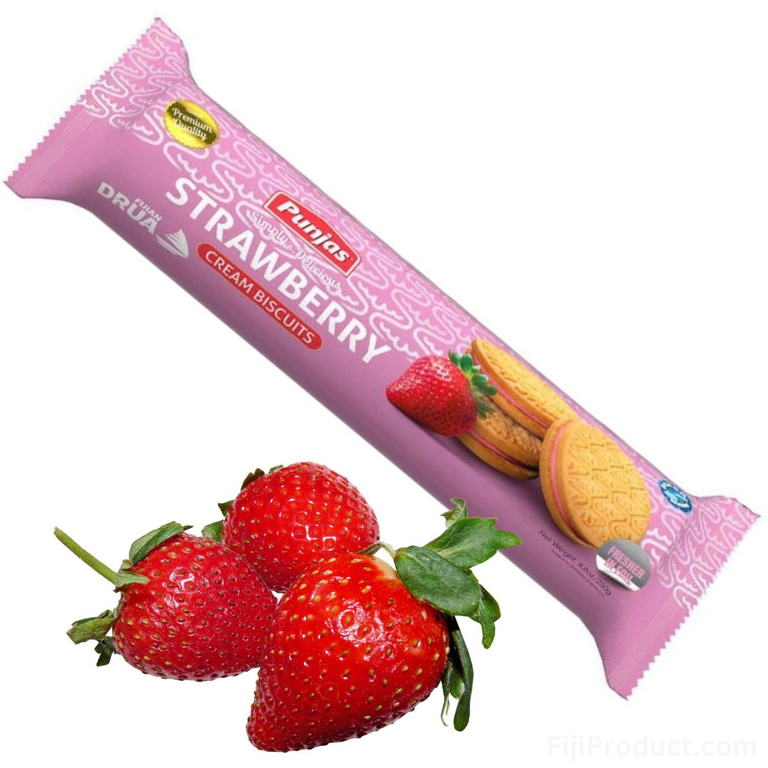 Punjas Strawberry Cream Biscuit (Fiji)