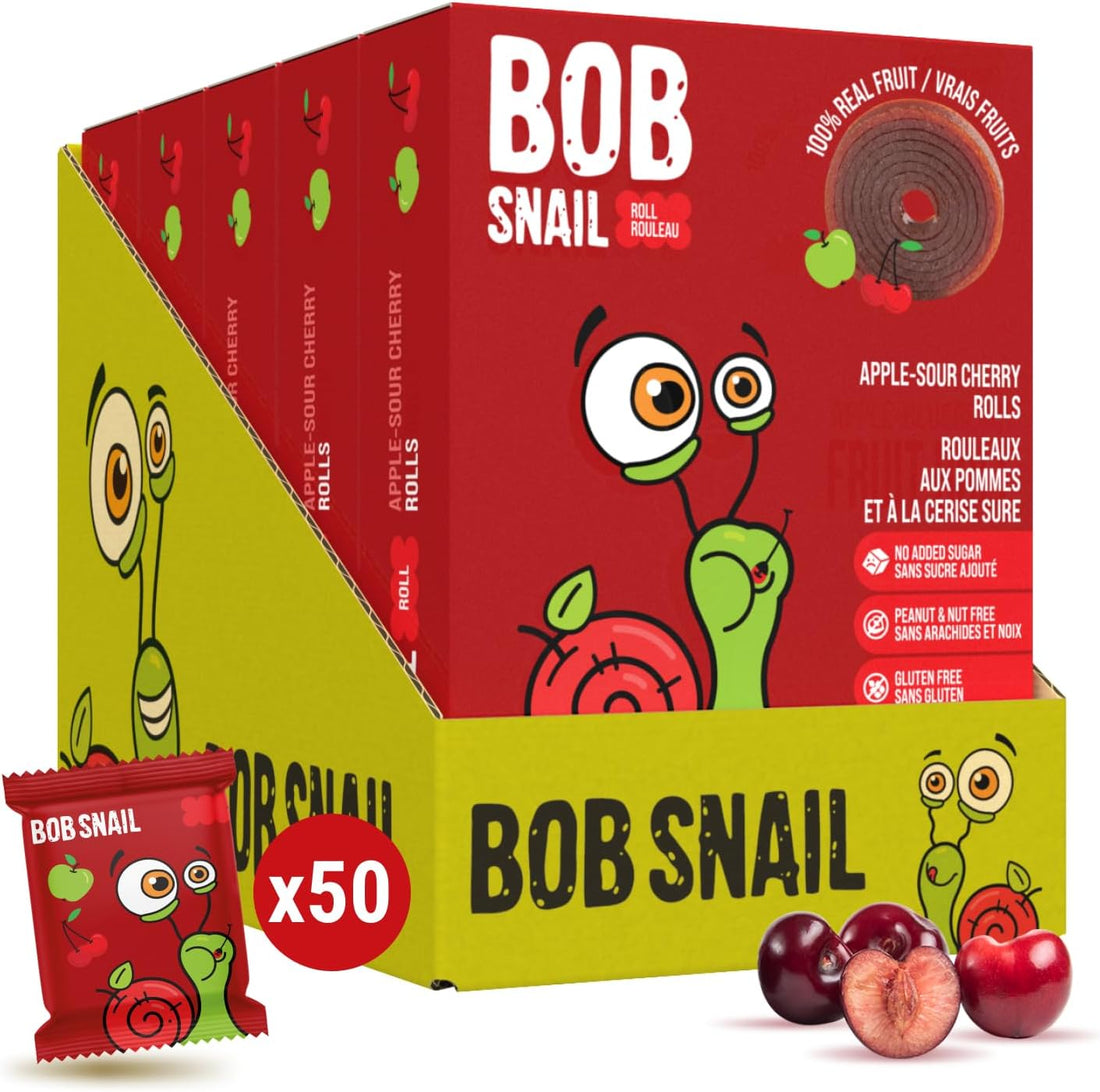 Bob Snail Fruit Rolls Apple Sour Cherry Box of 5x100g (European)