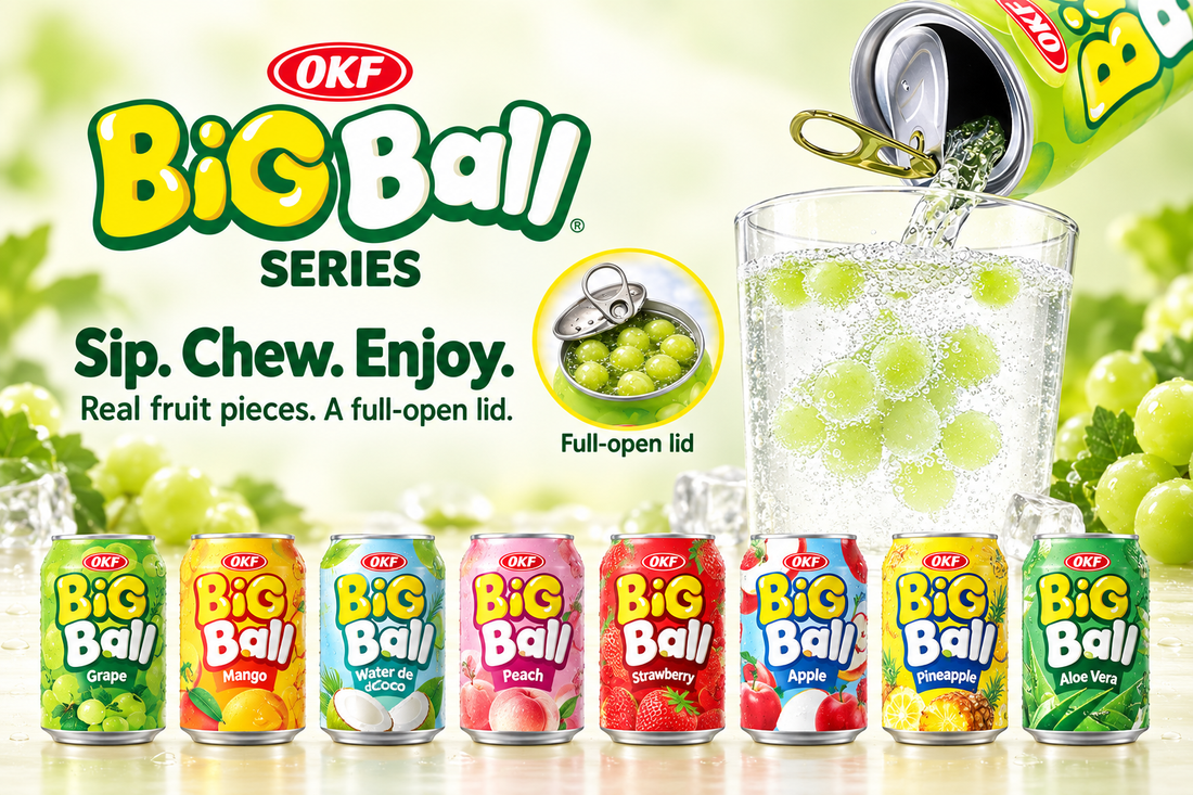 OKF Big Ball Mango Flavor Drink 340ml (Korea)