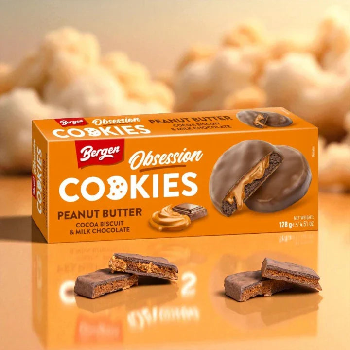 Bergen Cookies - Peanut Butter & Milk Choco 128g (Europe)