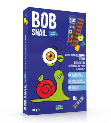 Bob Snail Fruit Stripes Apple-Pear-Blueberry Pack of 7 (European)