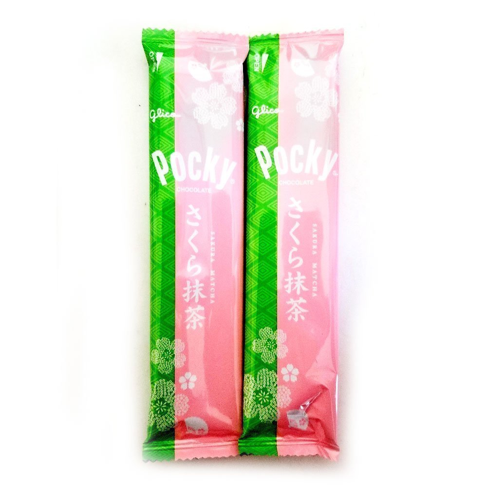 Pocky Sakura Matcha Chocolate 8 bags inside (Japan)