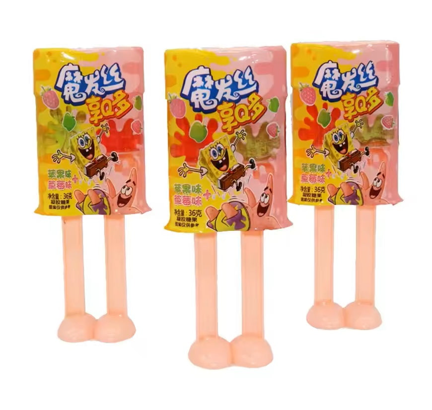 SpongeBob&Hanzai Magic Silk Fruit Candy Apple&Strawberry (12pk)