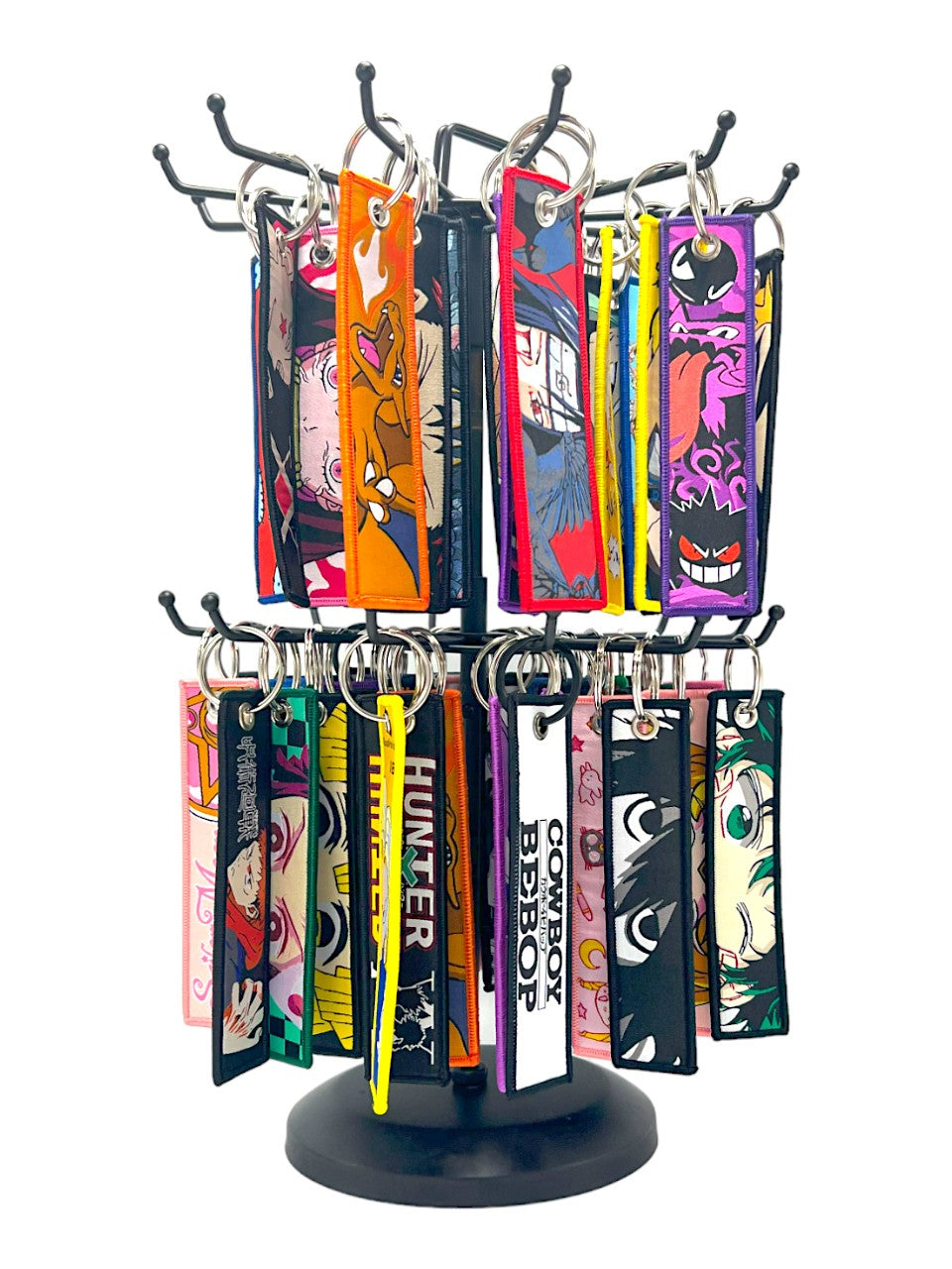 Anime Flat Keychains pack of 100 with Display
