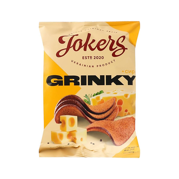 Jokers Grinky Cheese Flavor Rye Chips 80g (Ukraine)