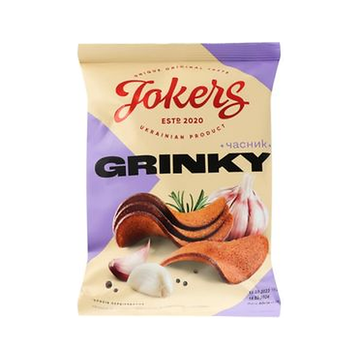 Jokers Grinky Garlic Flavor Rye Chips 80g (Ukraine)