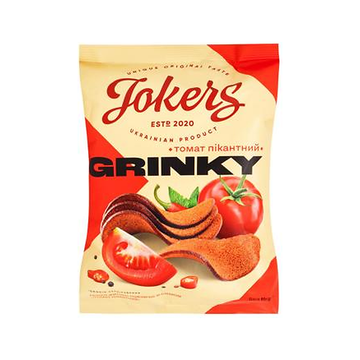 Jokers Grinky Spicy Tomato Flavor Rye Chips 80g (Ukraine)