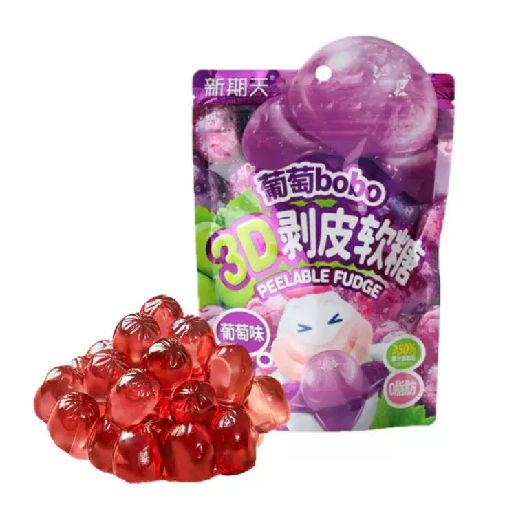 3D Peeling Soft Candy- Black Grape Flavor 75g (China)