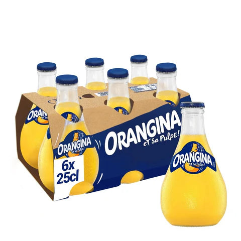 Orangina Carbonated Orange Drink 250ml - 4x6pck (European)