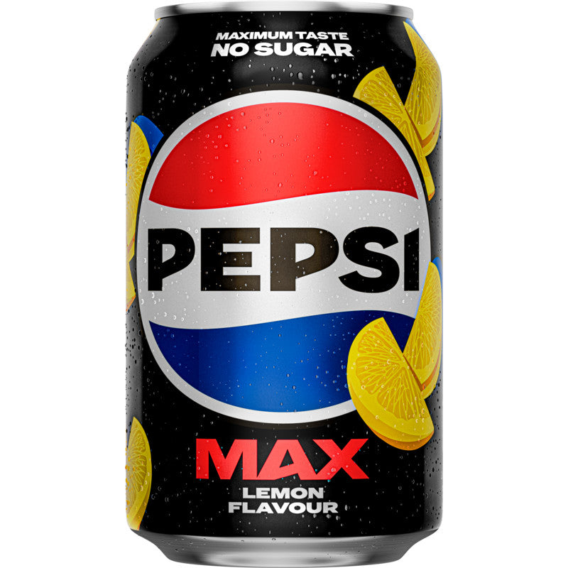 Pepsi Max Lemon No Sugar 330ml (European)