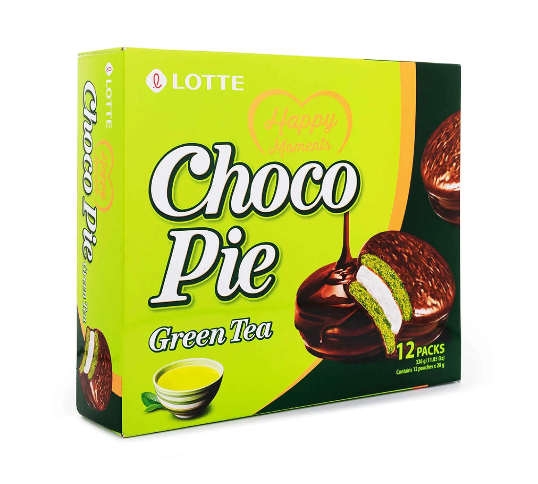 Lotte Choco Pie Green Tea (12 Pack) (Korea)