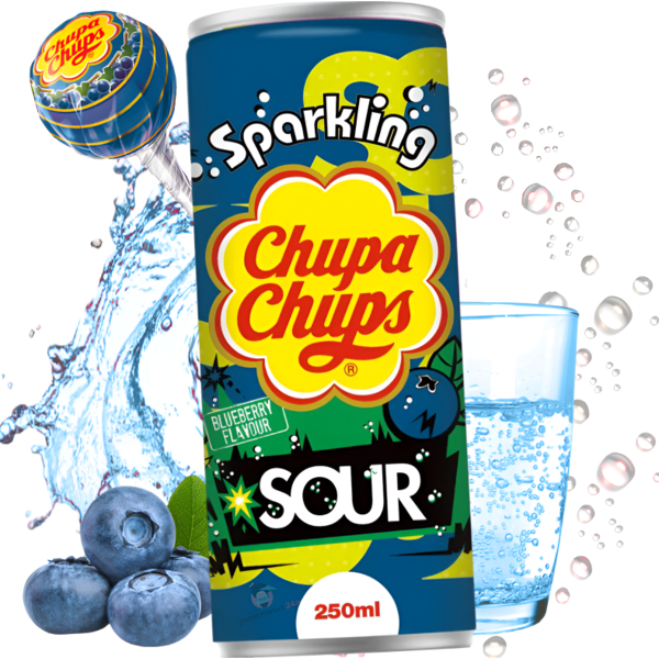 Chupa Chups Sparkling Sour Blueberry 250ml (Korea)