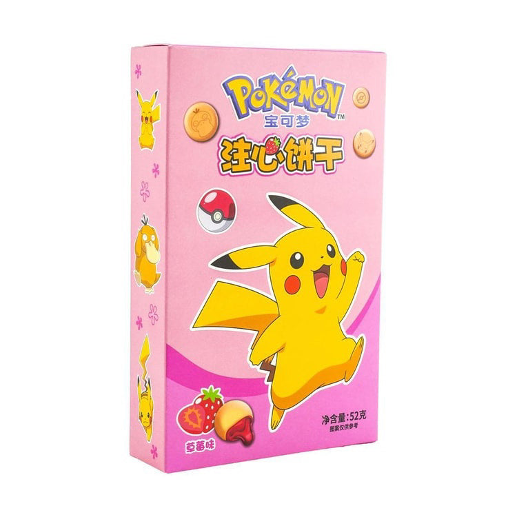 Pokemon Strawberry Filled Cookies (China)