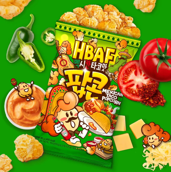 HBAF- Mexican Taco Popcorn 80g (Korea)