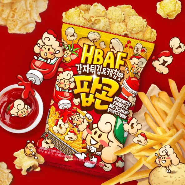 HBAF- French Fries & Ketchup Popcorn 80g (Korea)