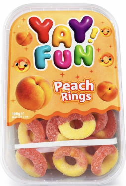Yay Fun Peach Rings 198g (Turkey)