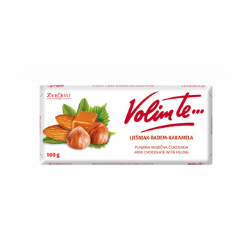 Zvecevo Hazelnut Almond Caramel Chocolate 100g (European)