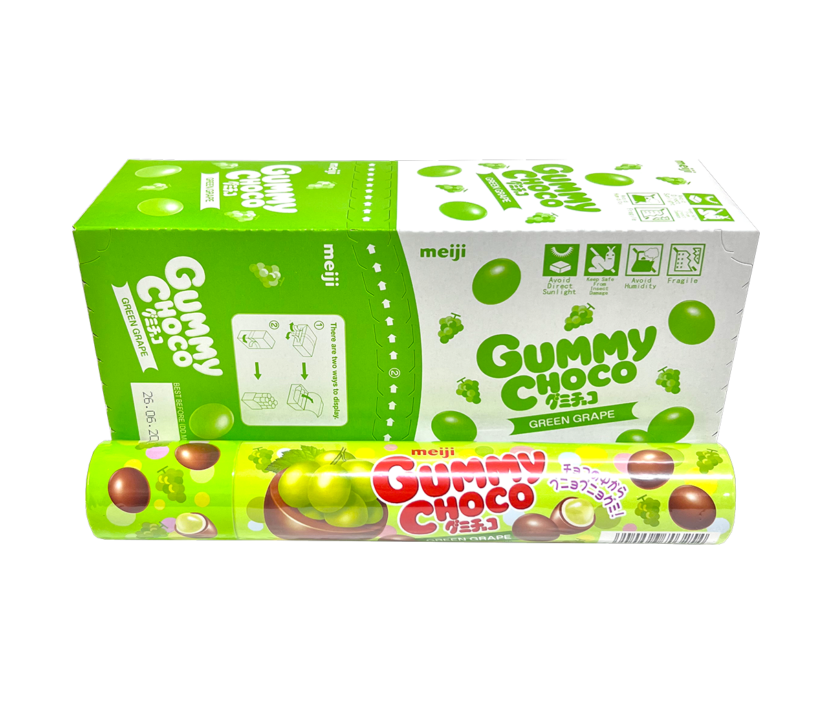 Meiji Gummy Choco Green Grape Flavor (Japan)