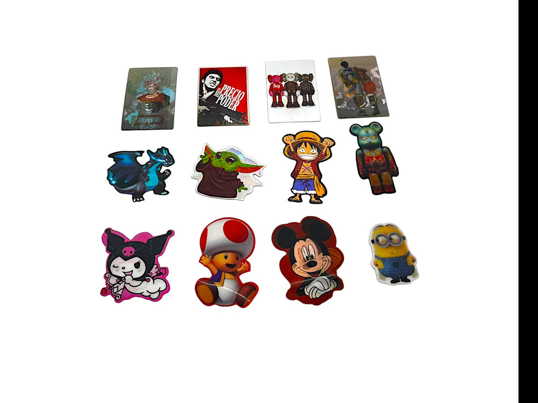 3D Anime & Character Stickers (Small 100 variety pcs)