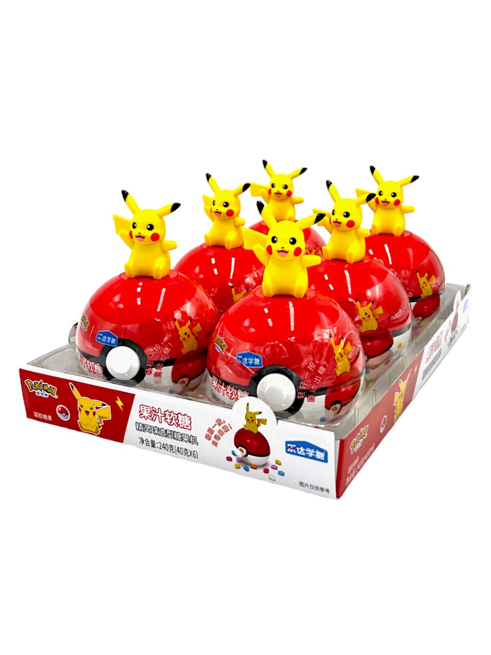 Leda-Pokemon Ball Jellybeans Candy Pack of 6