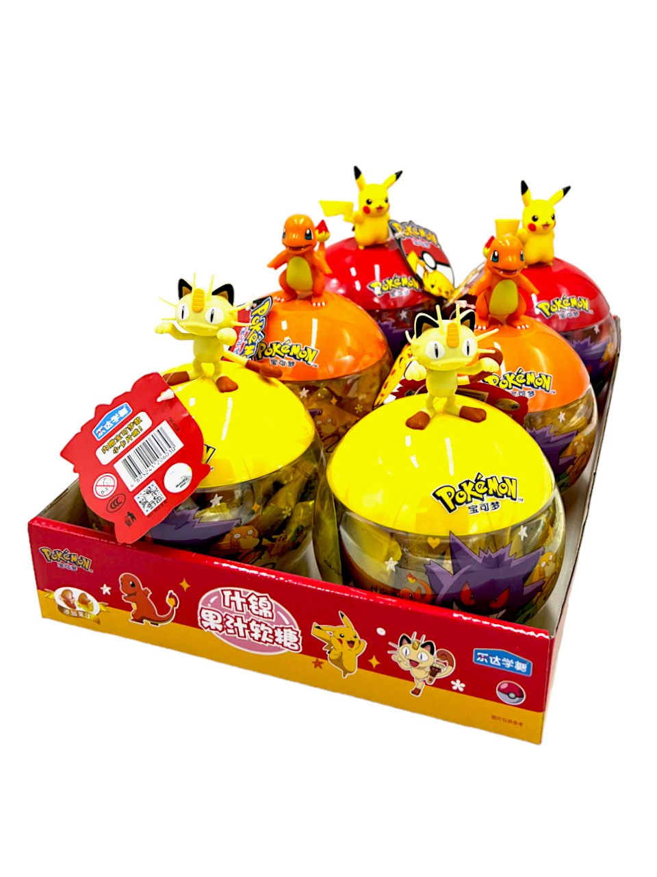 Leda-Pokemon Doll Assorted Gummies Mixed Fruit Pack of 6