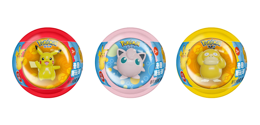 Meijiale-Pokemon Play Ball Candy with Doll 6pck